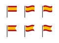 Spain flag icons set, Spanish flag symbol