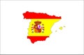 spain flag map Royalty Free Stock Photo