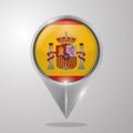 spain flag map pointer. Vector illustration decorative design Royalty Free Stock Photo