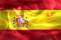 Spain flag - realistic waving fabric flag