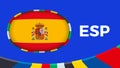Spain flag stylized for European football tournament qualification