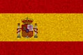 Spain flag on styrofoam texture