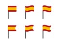 Spain flag symbols set, Spanish national flag icons