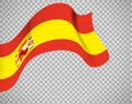 Spain flag on transparent background Royalty Free Stock Photo