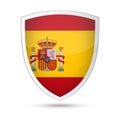 Spain Flag Vector Shield Icon