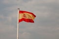 Spain flag waving on a mast Royalty Free Stock Photo