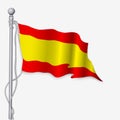 Spain flag waving Royalty Free Stock Photo