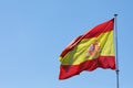 Spain flag waving in the wind Royalty Free Stock Photo