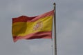 Spain flag waving in the wind Royalty Free Stock Photo