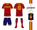 Spain football national team uniform.