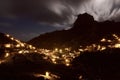 Spain: Full moon over the La Gomera island