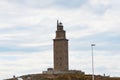 Spain, Galicia, A Coruna, Hercules Tower Lighthouse Royalty Free Stock Photo