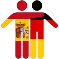 Spain - Germany / friendship concept Royalty Free Stock Photo