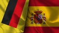 Spain and Germany Realistic Flag Ã¢â¬â Fabric Texture Illustration