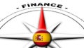 Spain Globe Sphere Flag and Compass Concept Finance Titles Ã¢â¬â 3D Illustrations