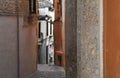 Spain- Granada- A Narrow Passageway Through Old Town Royalty Free Stock Photo