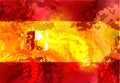 Spain grunge flag isolated vector in official colors and Proportion Royalty Free Stock Photo
