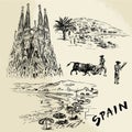 Spain - hand drawn collection