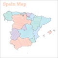 Spain hand-drawn map.