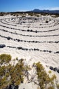 Spain hill white beach black rocks in the lanzarote Royalty Free Stock Photo