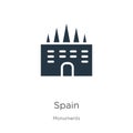 Spain icon vector. Trendy flat spain icon from monuments collection isolated on white background. Vector illustration can be used Royalty Free Stock Photo