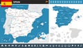Spain - infographic map - illustration