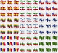 Spain, Iran, Chile, Lithuania, Crimea, Finland, Andorra, Bulgaria, Adygea. Big set of 81 flags.