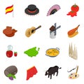 Spain isometric 3d icons