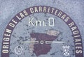 Spain Kilometer Zero: the center of the country. Royalty Free Stock Photo