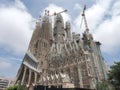 Spain: La Sagrada Familia in Barcelona city is a main tourist attracion Royalty Free Stock Photo