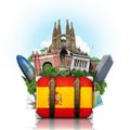 Spain, landmarks Madrid and Barcelona, travel Royalty Free Stock Photo