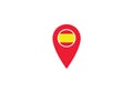 Spain location pin map navigation label symbol Royalty Free Stock Photo
