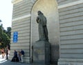 Spain, Madrid, Armory Square (Plaza de la Armeria), Catedral de la Almudena,