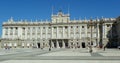 Spain, Madrid, Armory Square (Plaza de la Armeria), Royal Palace of Madrid, the facade of the palace