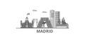 Spain, Madrid City city skyline isolated vector illustration, icons Royalty Free Stock Photo