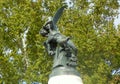 Spain, Madrid, El Retiro Park, fountain of the Fallen Angel, angel statue Royalty Free Stock Photo