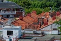 Spain. Madrid. Roofs of houses with red tiles. Royalty Free Stock Photo