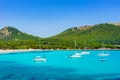 Spain Majorca beach bay of Cala Agulla in Cala Ratjada Royalty Free Stock Photo