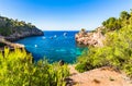 Beautiful bay beach landscape on Majorca island, Spain Royalty Free Stock Photo