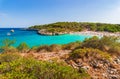 Spain Majorca beautiful beach S& x27;Amarador Cala Mondrago Royalty Free Stock Photo