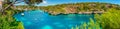 Spain Majorca, beautiful island scenery panorama of Cala Figuera, Santanyi Royalty Free Stock Photo