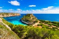 Spain Majorca beautiful view of Cala des Moro bay beach landscape Royalty Free Stock Photo