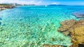 Spain Majorca, coastline panorama of Cala Millor Royalty Free Stock Photo