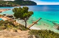 Spain Majorca, idyllic bay landscape of Camp de Mar Royalty Free Stock Photo