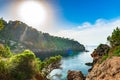 Spain Majorca idyllic view of Cala de Deia