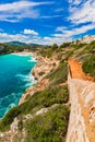 Spain Majorca island, picturesque bay landscape of beautiful beach Royalty Free Stock Photo