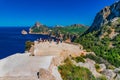Spain Majorca, rocky coast of Cap de Formentor Royalty Free Stock Photo