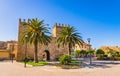 Spain Mallorca, medieval Porta del Moll in Alcudia old town Royalty Free Stock Photo