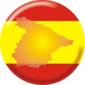 Spain map and flag Royalty Free Stock Photo