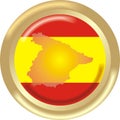 Spain map and flag Royalty Free Stock Photo